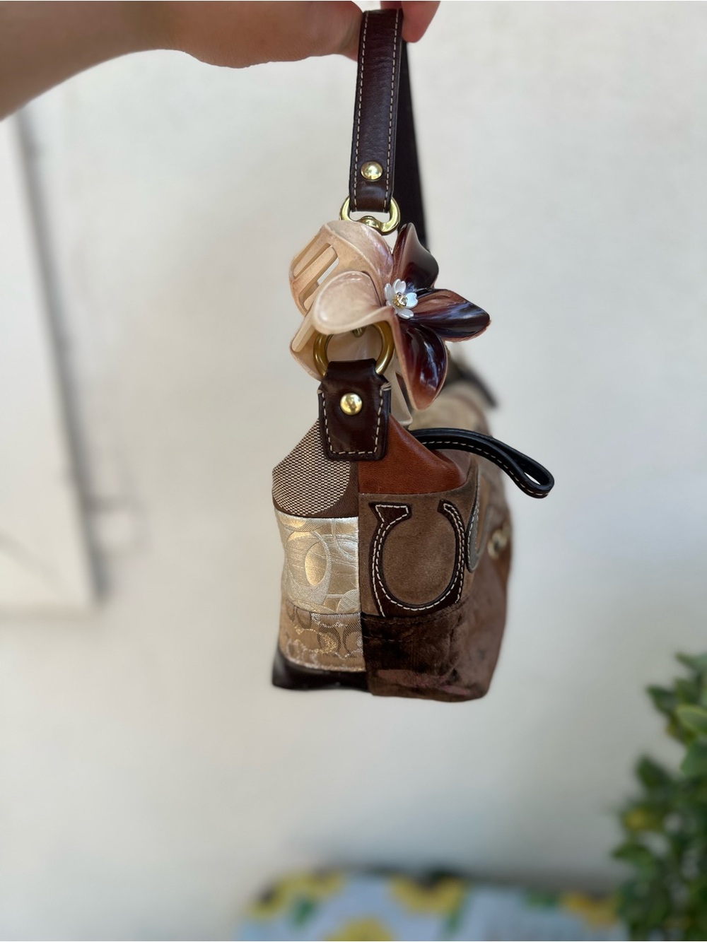 Coach Mini Patchwork Signature Shoulder Bag - Picture 3 of 7